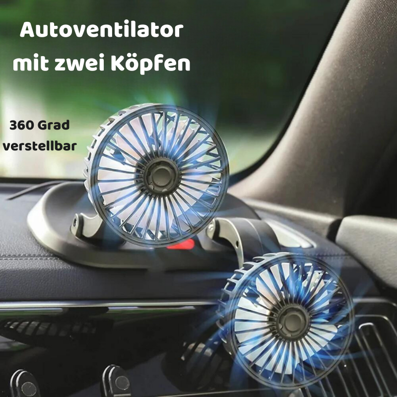 -20% Zweiköpfiger Autoventilator USB-Autoventilator mit zwei Köpfen Autoprinz   