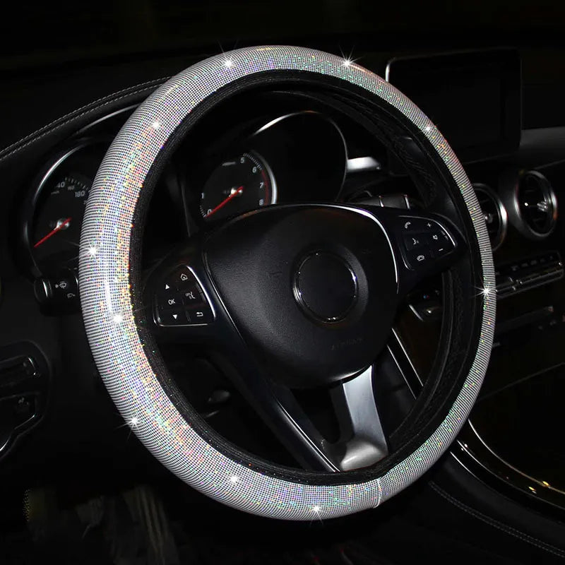 -20% DiamondGlam Lenkradabdeckung Steering Wheel Cover Autoprinz Weiss Einzel 