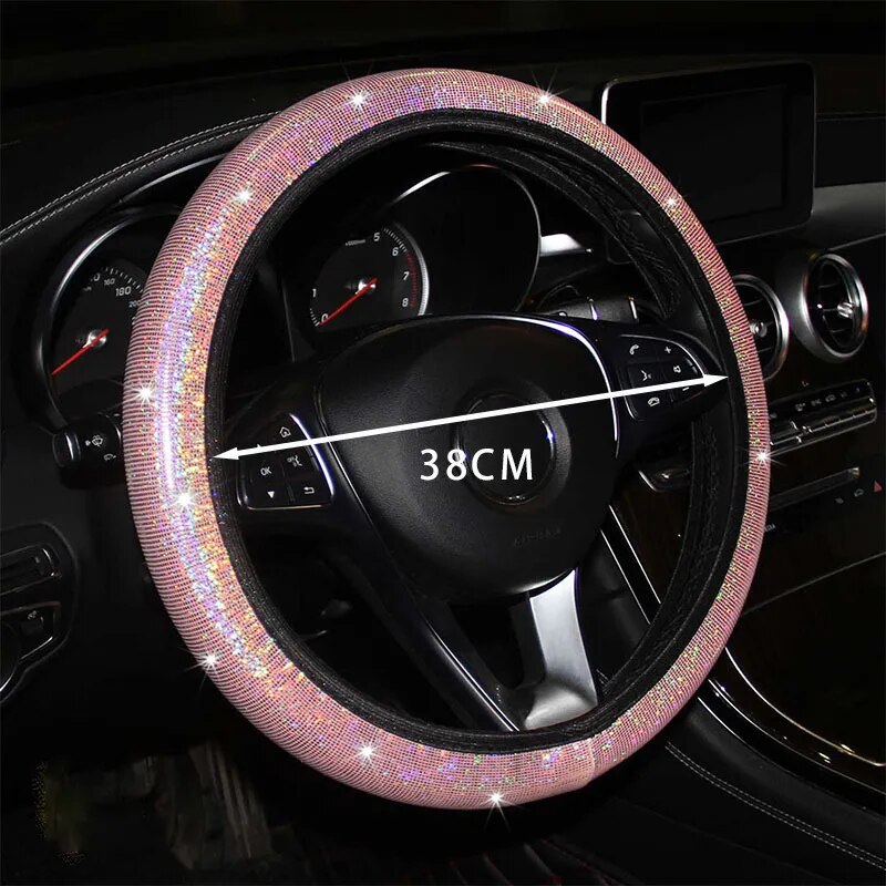 -20% DiamondGlam Lenkradabdeckung Steering Wheel Cover Autoprinz Rosa Einzel 