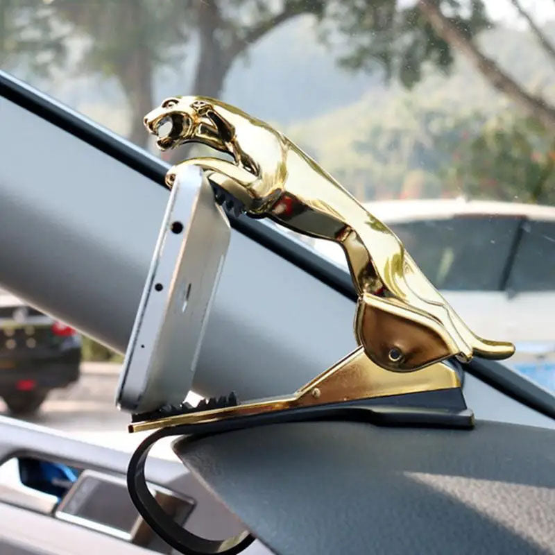 -50% Jaguar Handyhalter Car phone holder Autoprinz Gold Einzel 